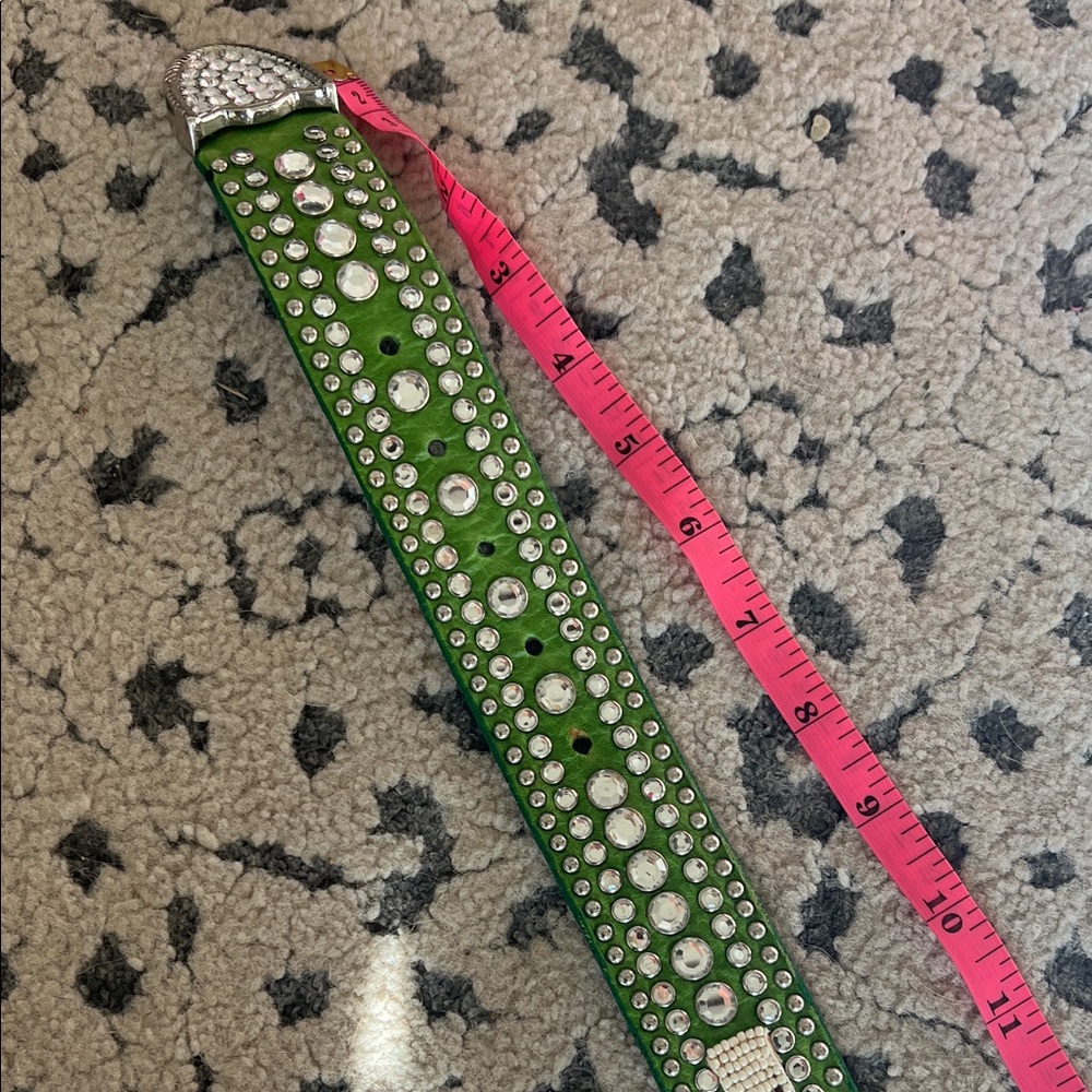 Green Rhinestone‎ Belt - Picture 6 of 8